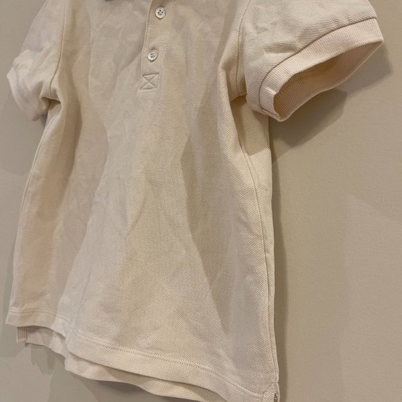 GUCCI Kids Stretch Cotton Polo Shirt In Ivory 6A - Picture 7 of 10